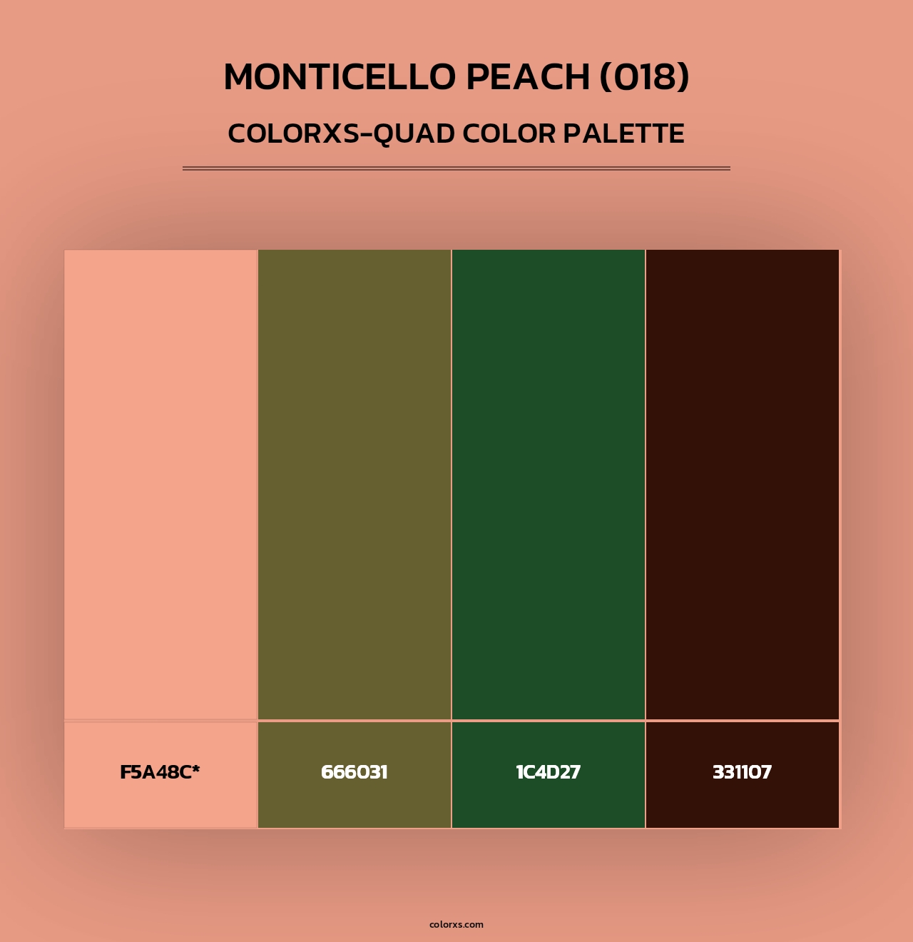 Monticello Peach (018) - Colorxs Quad Palette