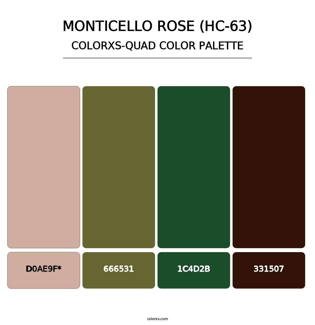 Monticello Rose (HC-63) - Colorxs Quad Palette