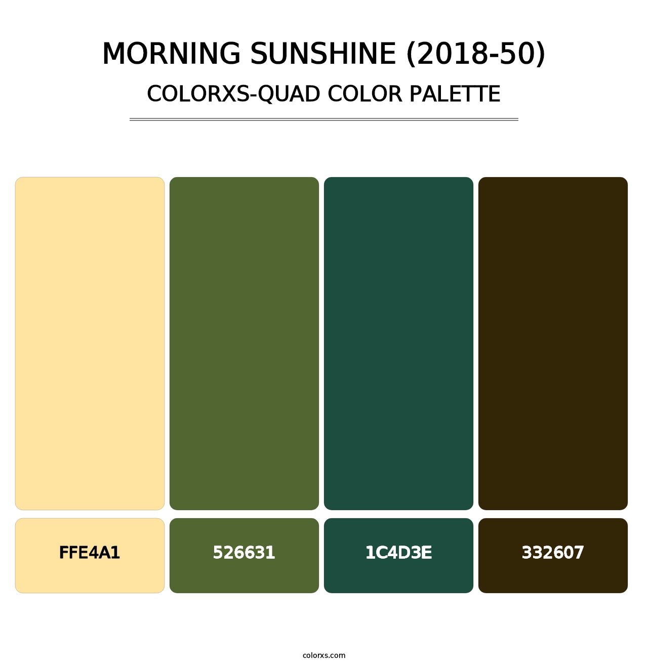 Morning Sunshine (2018-50) - Colorxs Quad Palette
