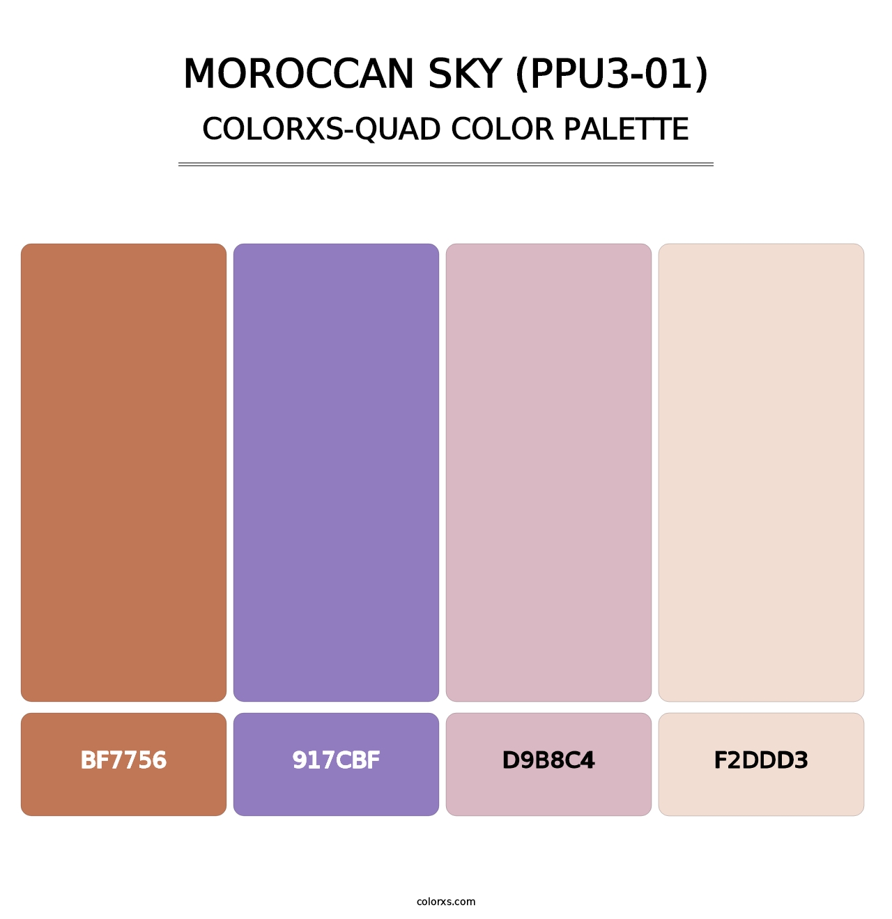 Moroccan Sky (PPU3-01) - Colorxs Quad Palette