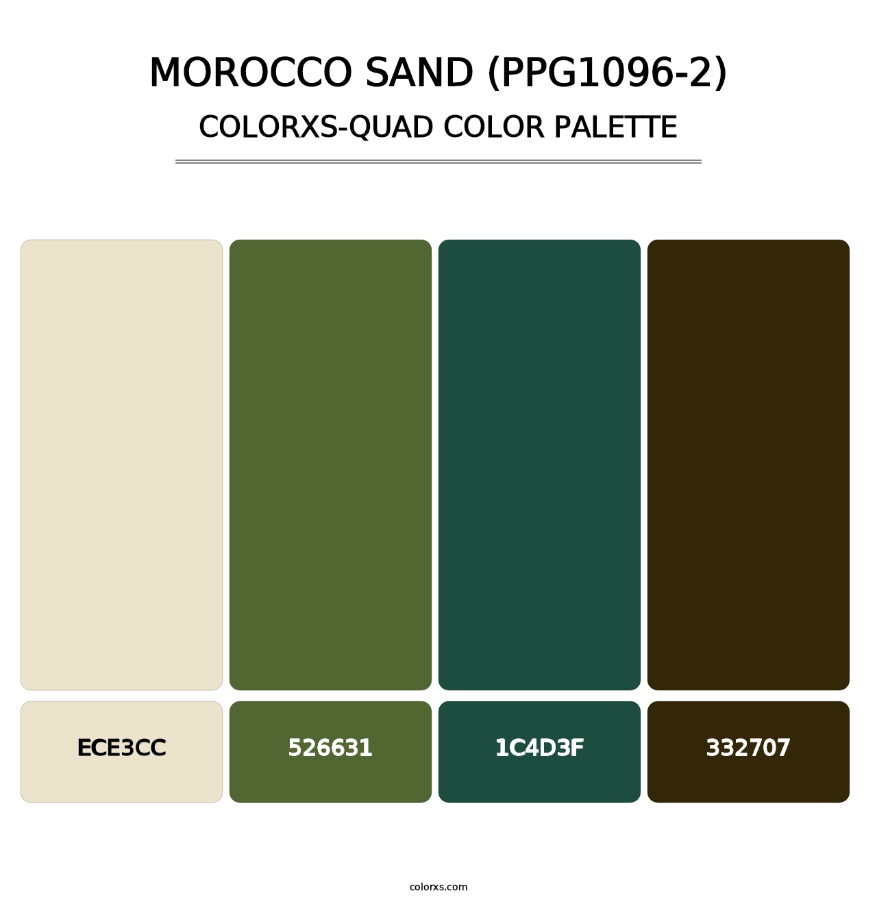 Morocco Sand (PPG1096-2) - Colorxs Quad Palette