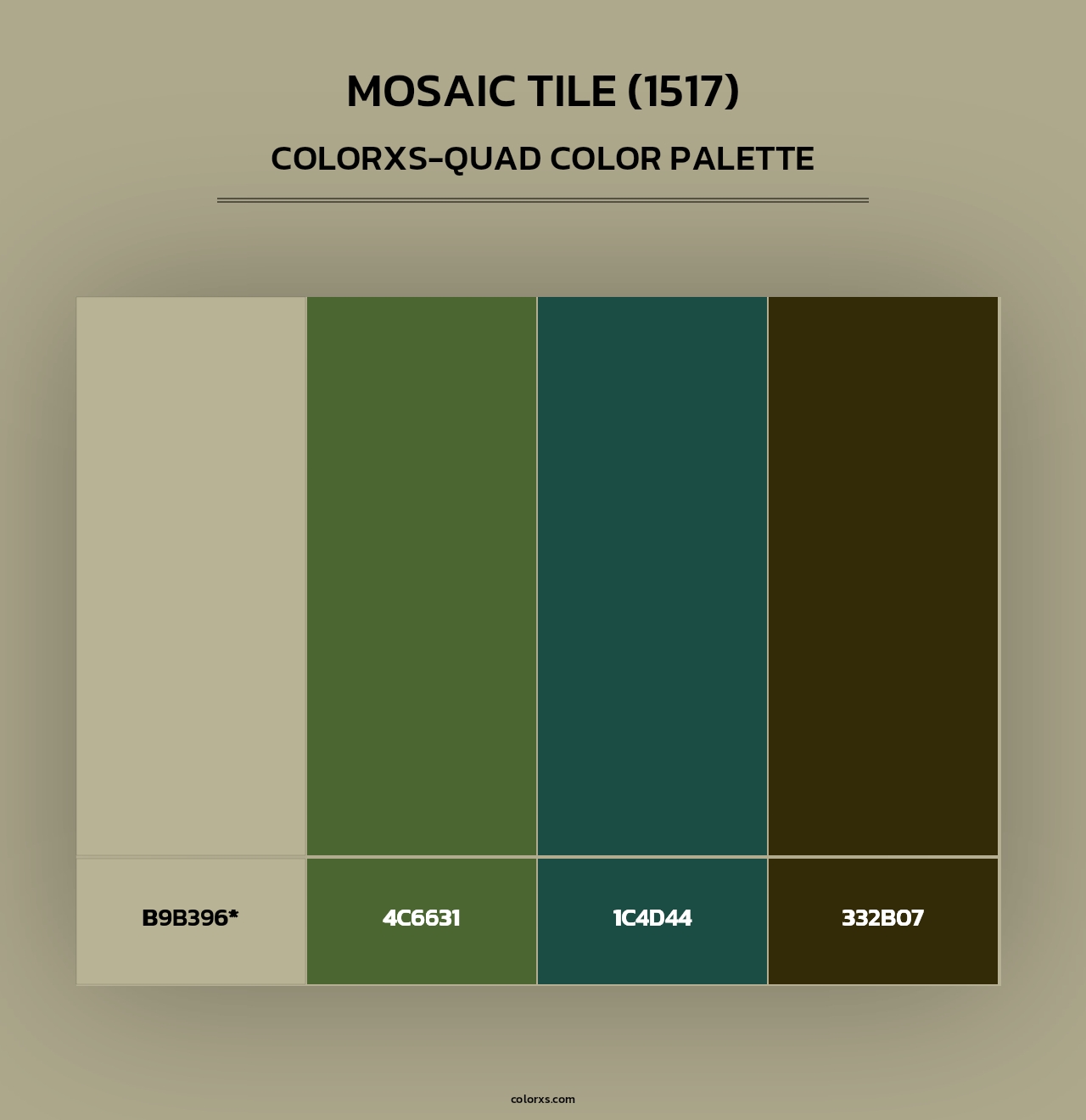 Mosaic Tile (1517) - Colorxs Quad Palette