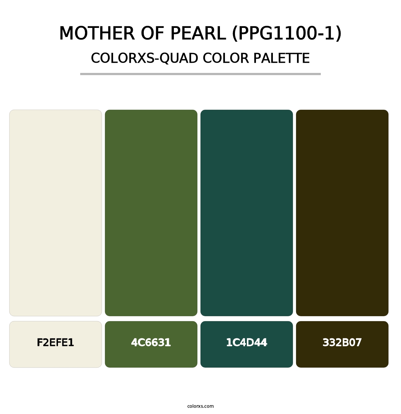 Mother Of Pearl (PPG1100-1) - Colorxs Quad Palette