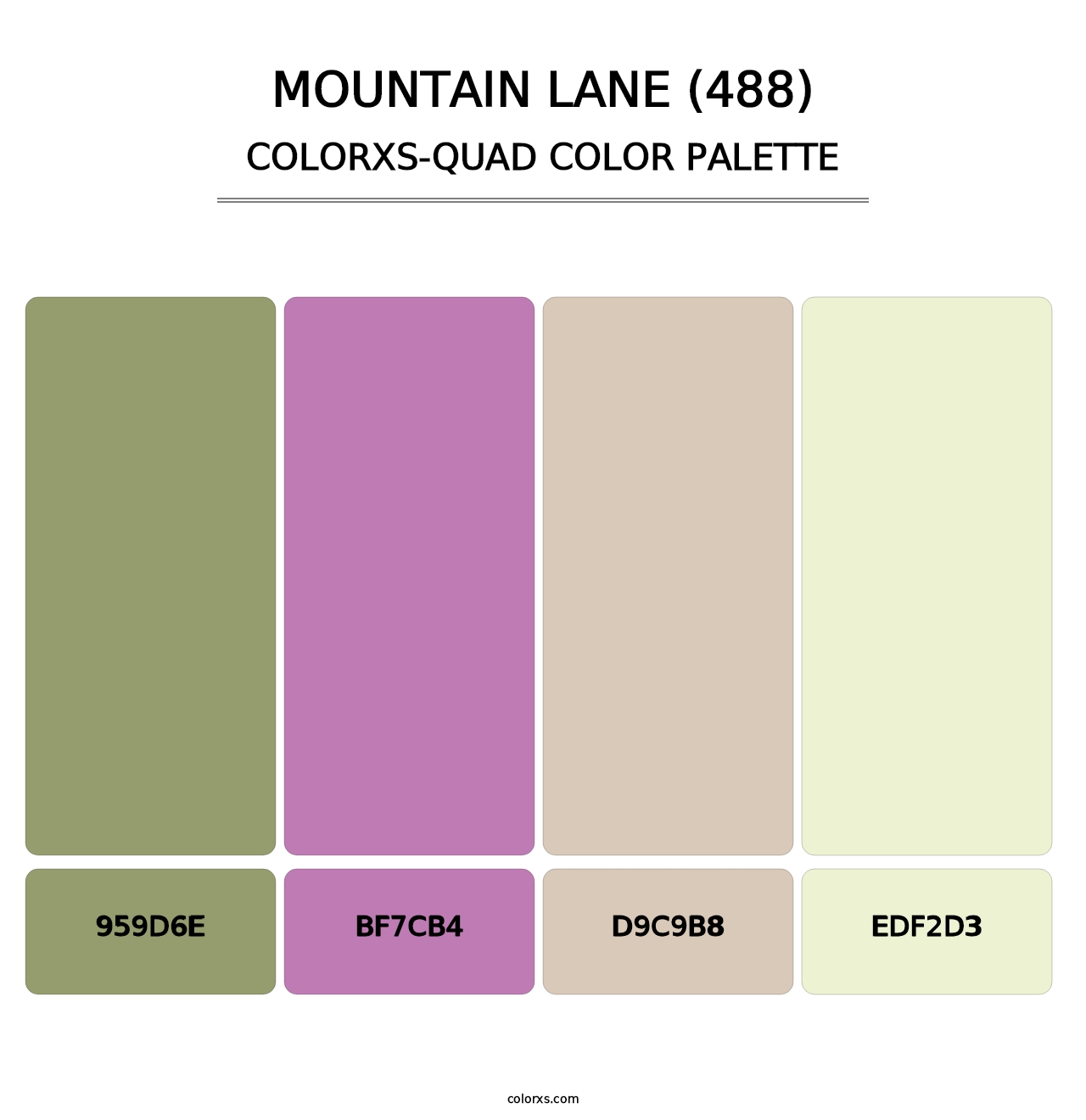 Mountain Lane (488) - Colorxs Quad Palette