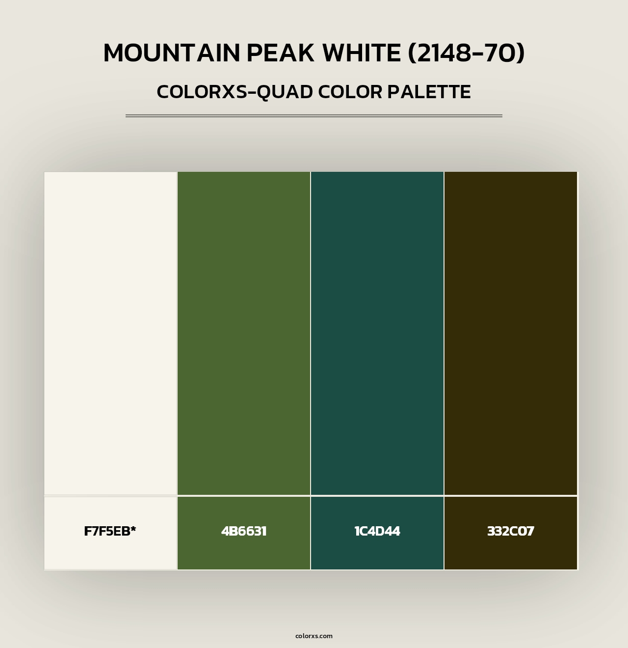 Mountain Peak White (2148-70) - Colorxs Quad Palette
