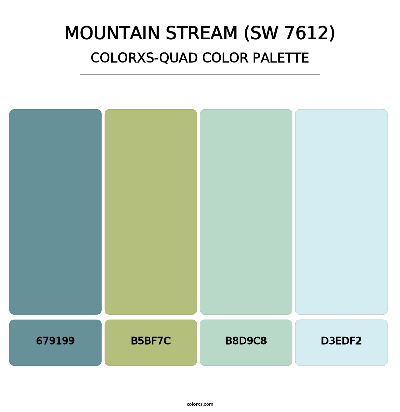 Mountain Stream (SW 7612) - Colorxs Quad Palette