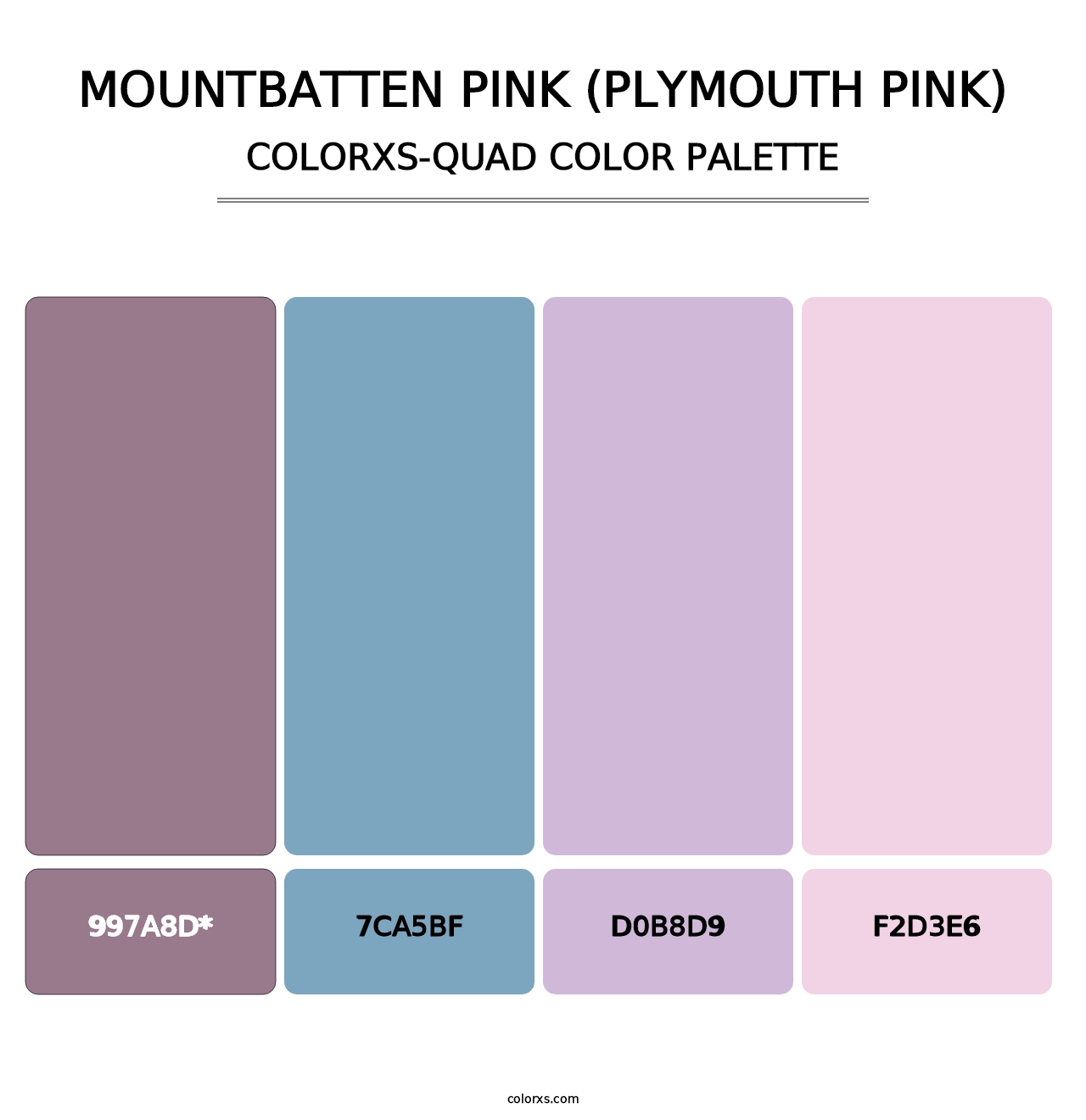 Mountbatten Pink (Plymouth Pink) - Colorxs Quad Palette