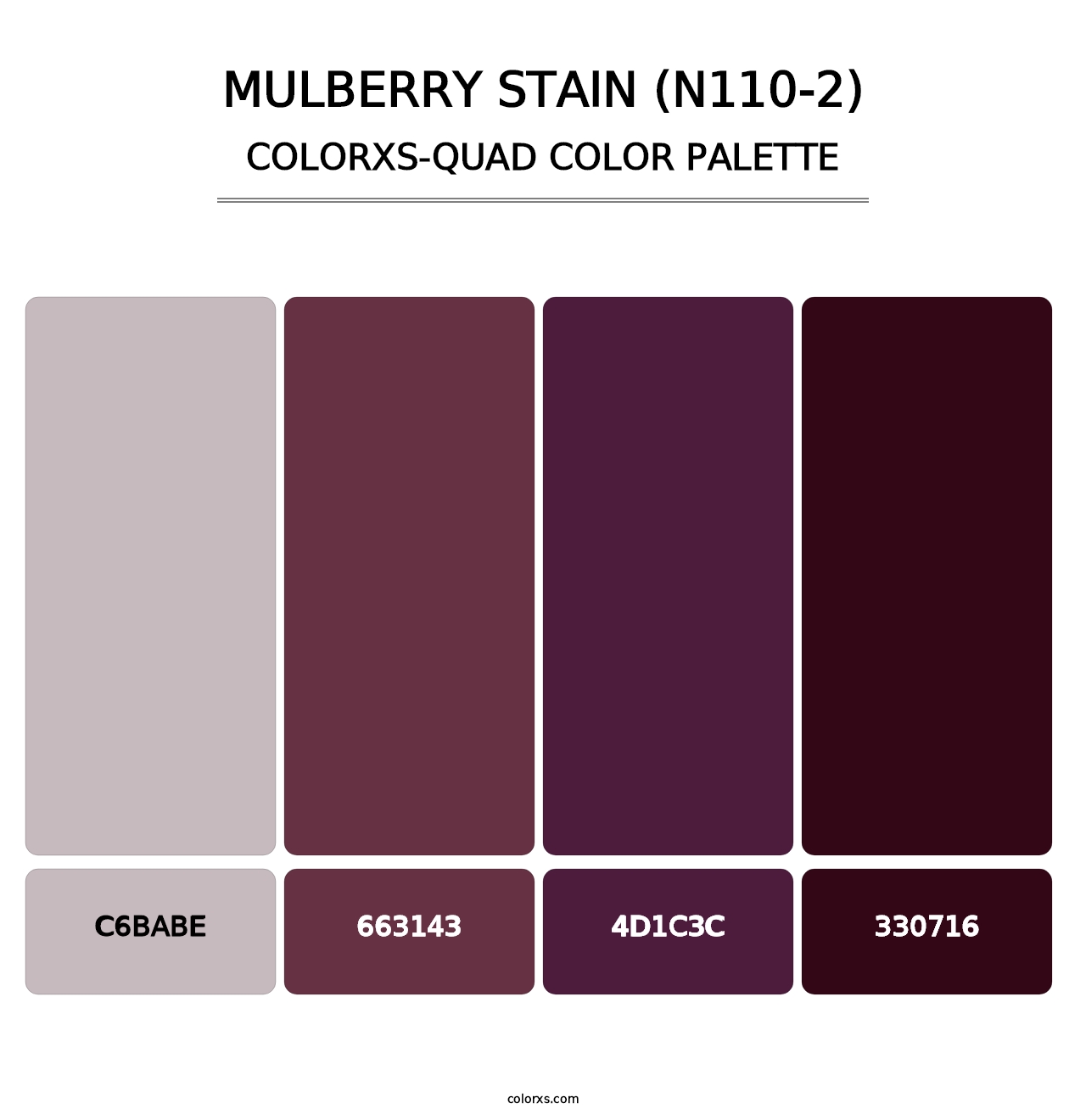 Mulberry Stain (N110-2) - Colorxs Quad Palette