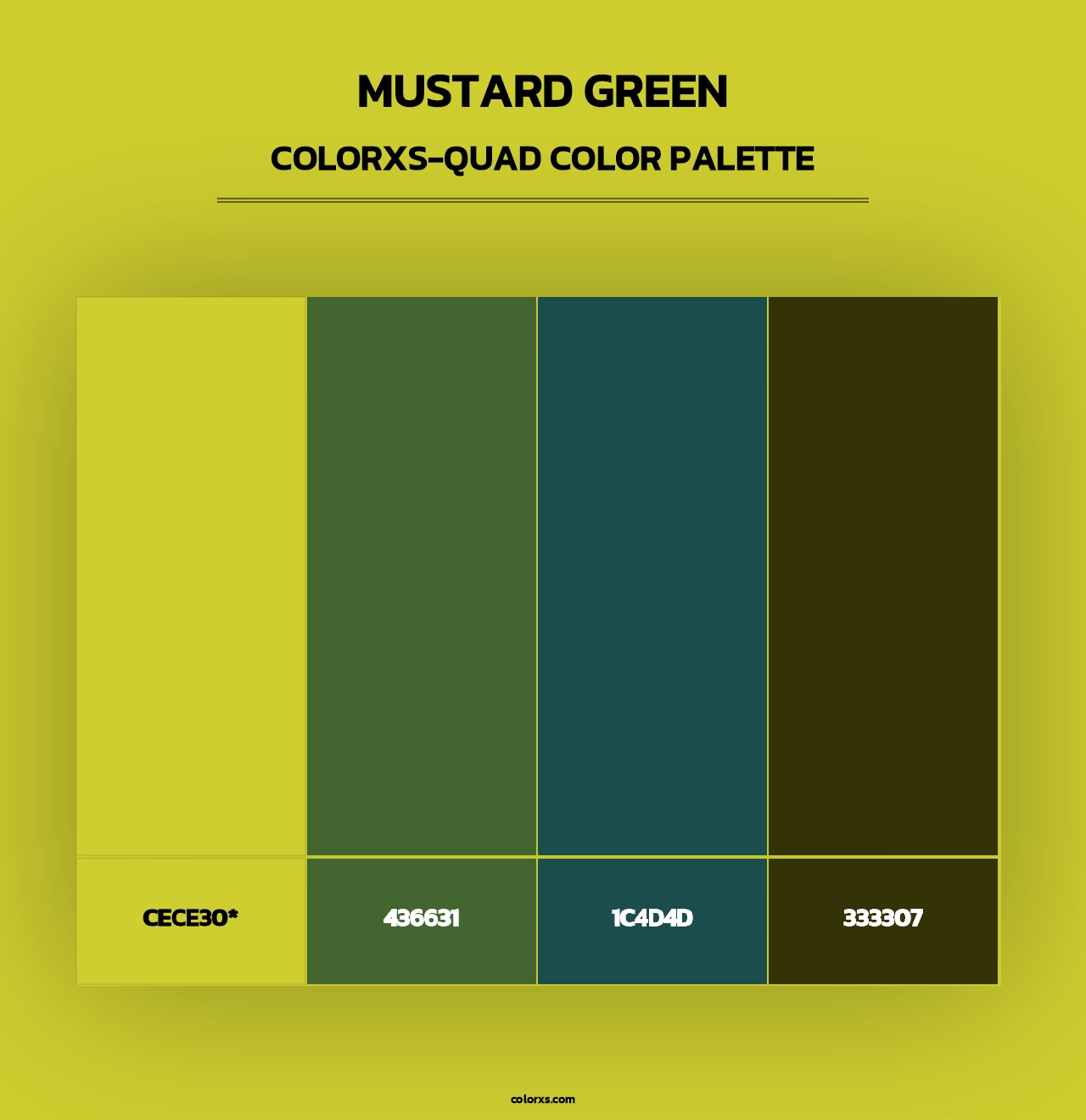 Mustard Green - Colorxs Quad Palette