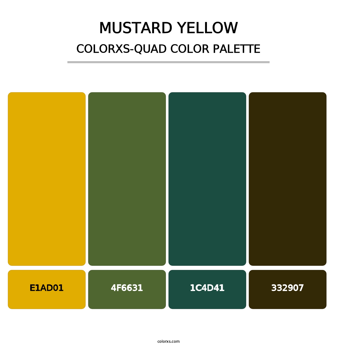 Mustard Yellow - Colorxs Quad Palette