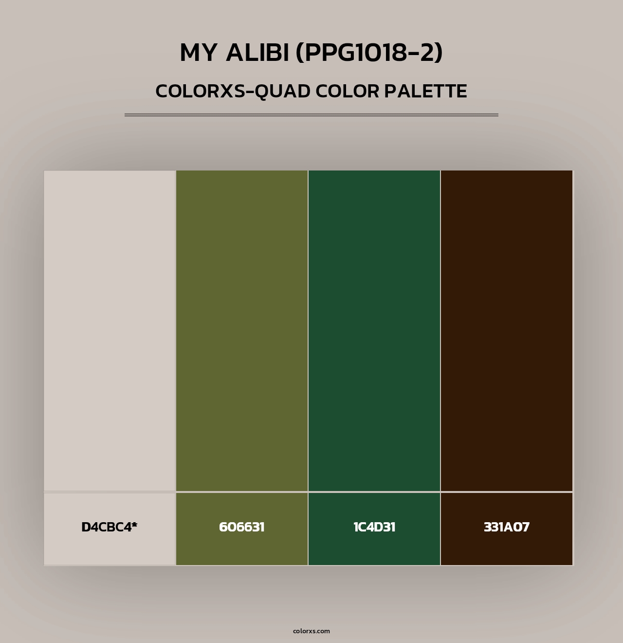 My Alibi (PPG1018-2) - Colorxs Quad Palette