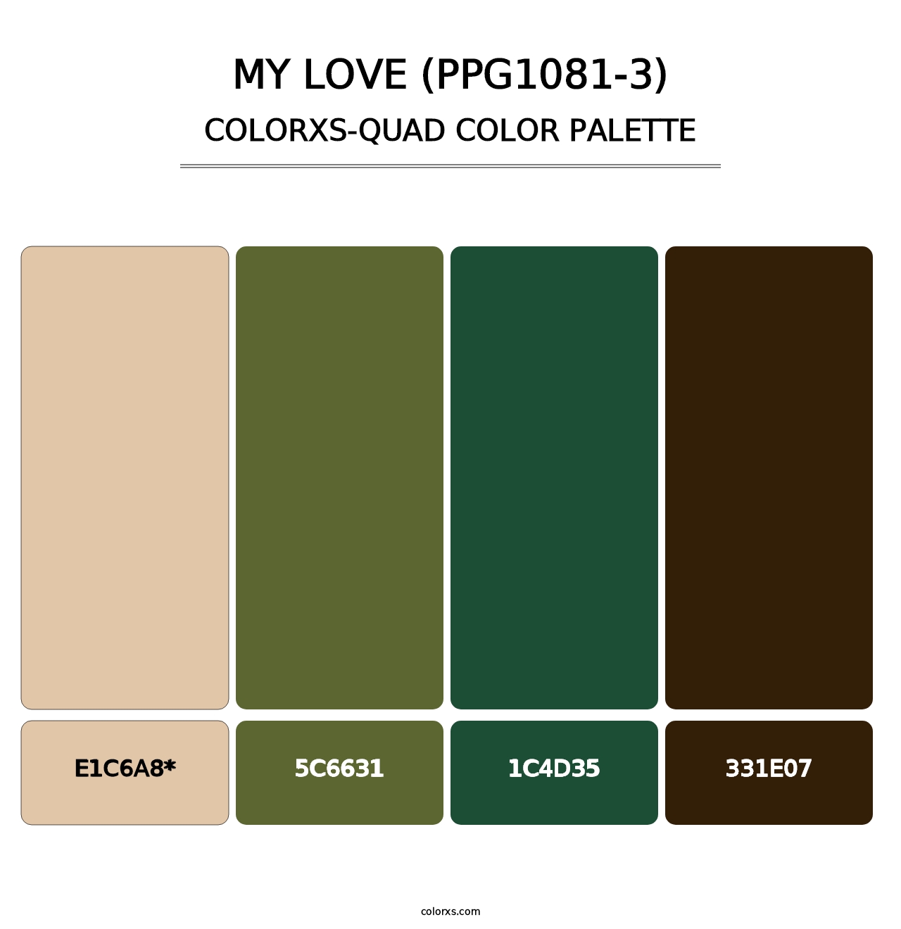 My Love (PPG1081-3) - Colorxs Quad Palette