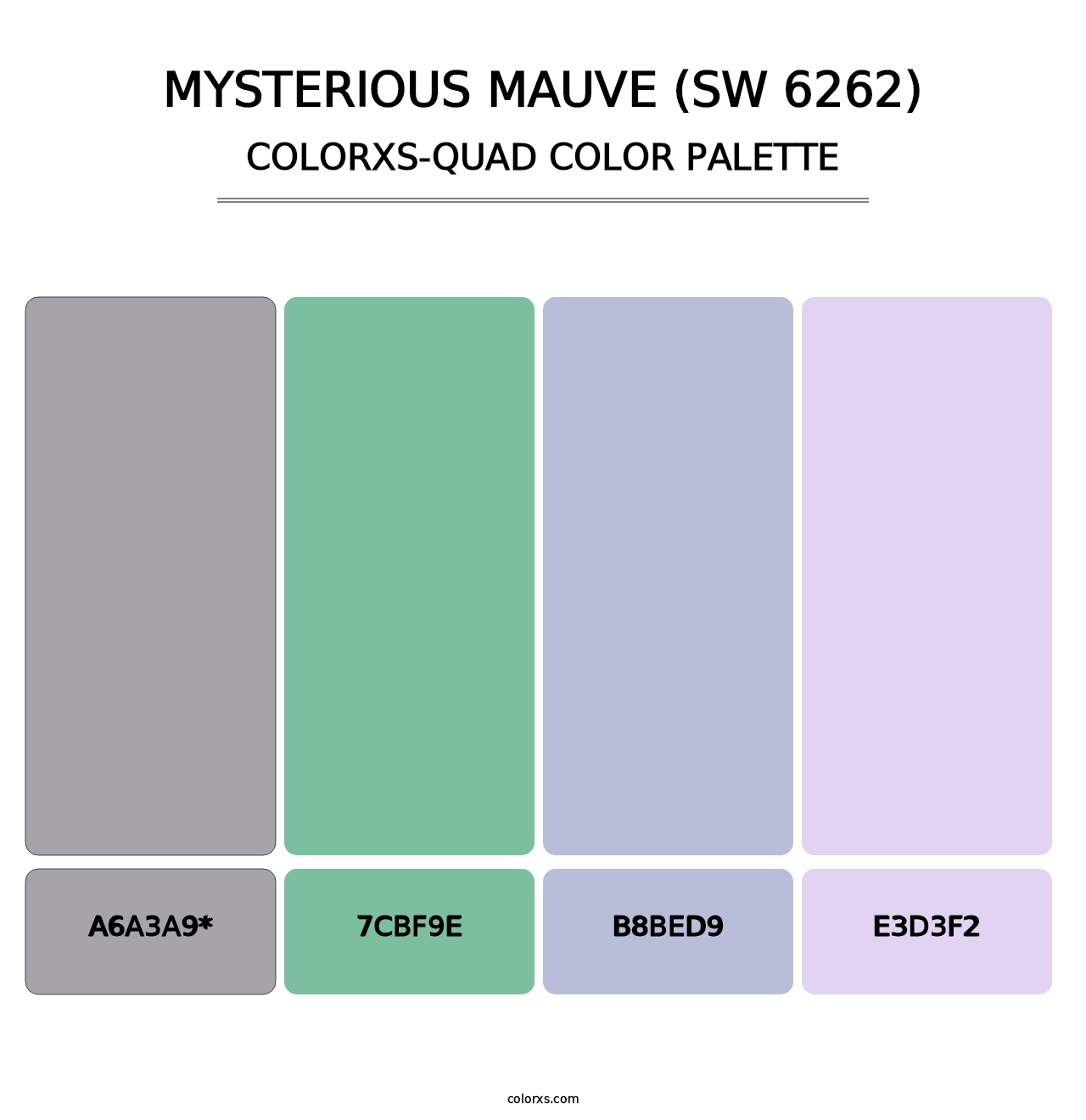 Mysterious Mauve (SW 6262) - Colorxs Quad Palette
