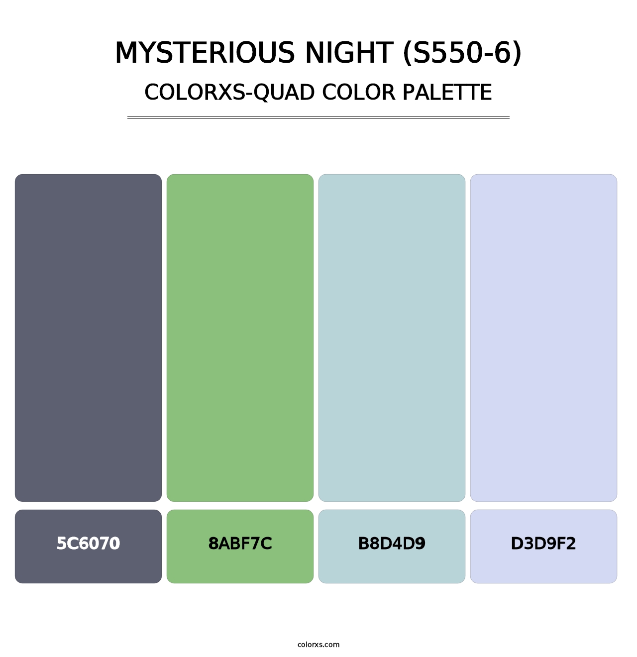 Mysterious Night (S550-6) - Colorxs Quad Palette