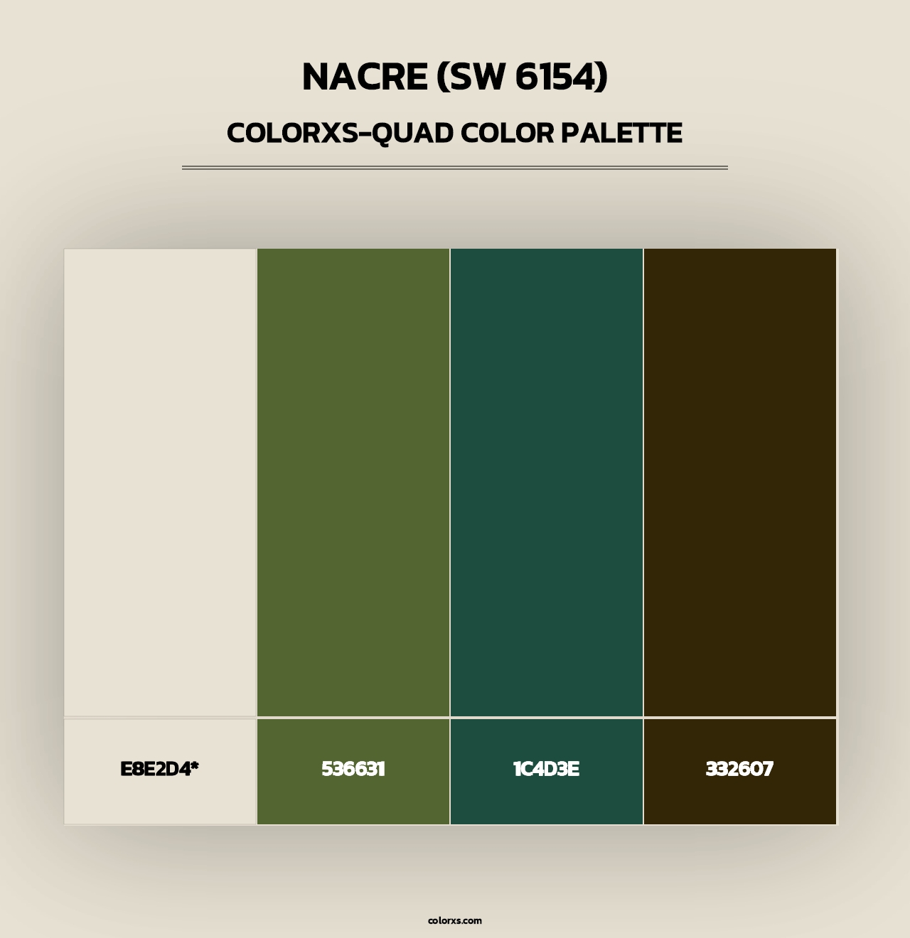 Nacre (SW 6154) - Colorxs Quad Palette