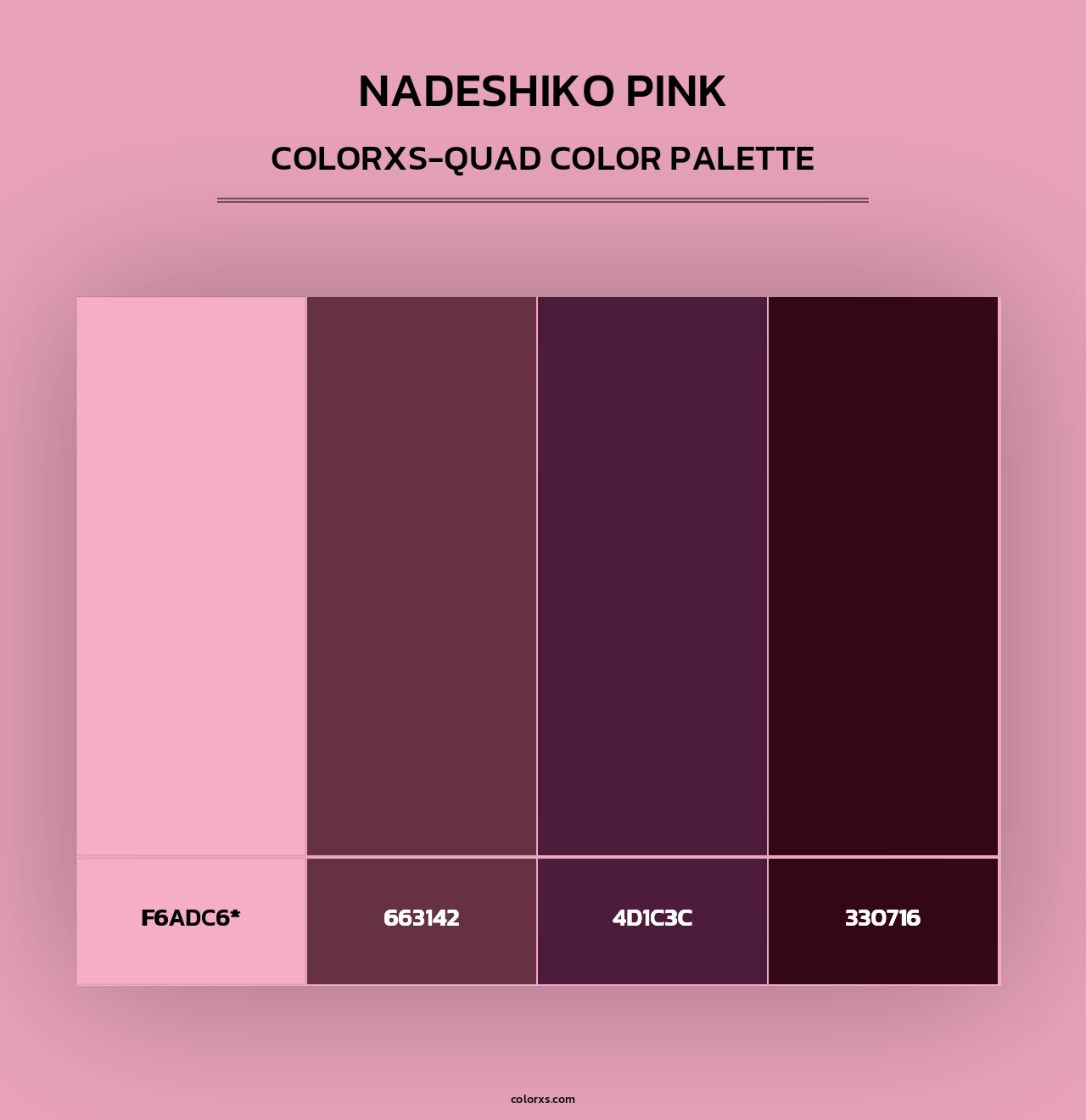 Nadeshiko Pink - Colorxs Quad Palette