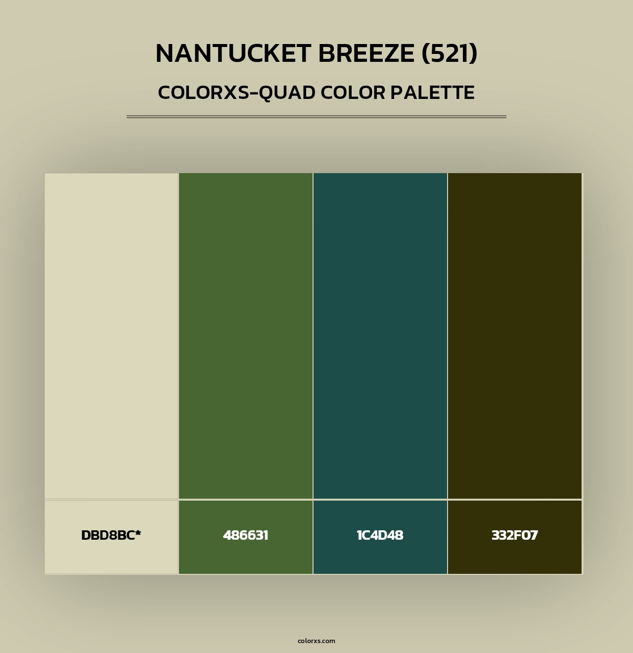 Nantucket Breeze (521) - Colorxs Quad Palette