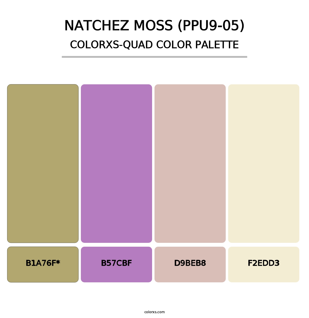 Natchez Moss (PPU9-05) - Colorxs Quad Palette
