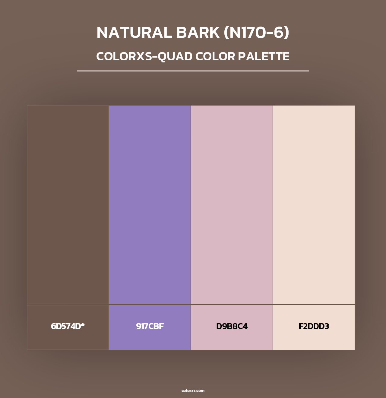 Natural Bark (N170-6) - Colorxs Quad Palette