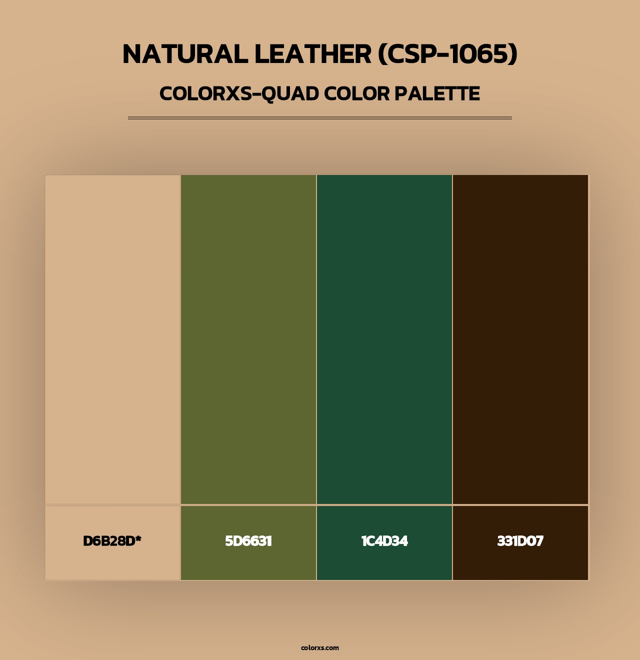 Natural Leather (CSP-1065) - Colorxs Quad Palette