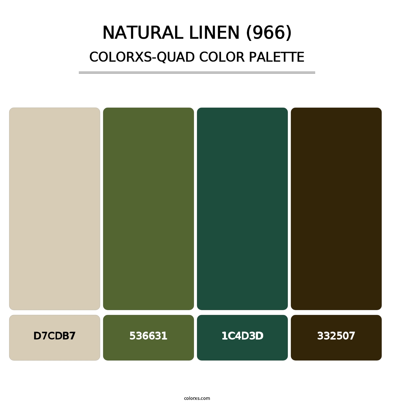 Natural Linen (966) - Colorxs Quad Palette