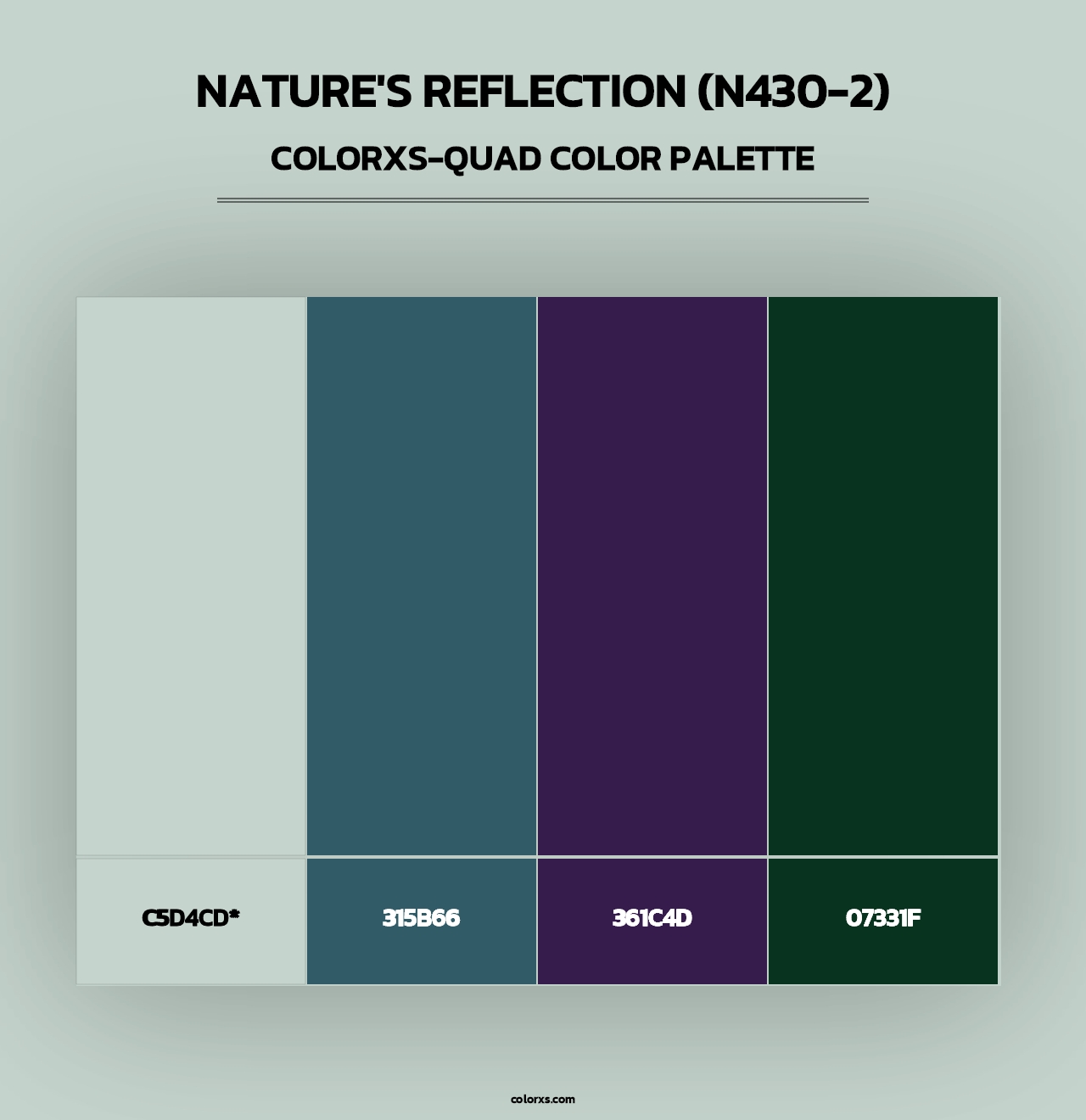 Nature'S Reflection (N430-2) - Colorxs Quad Palette