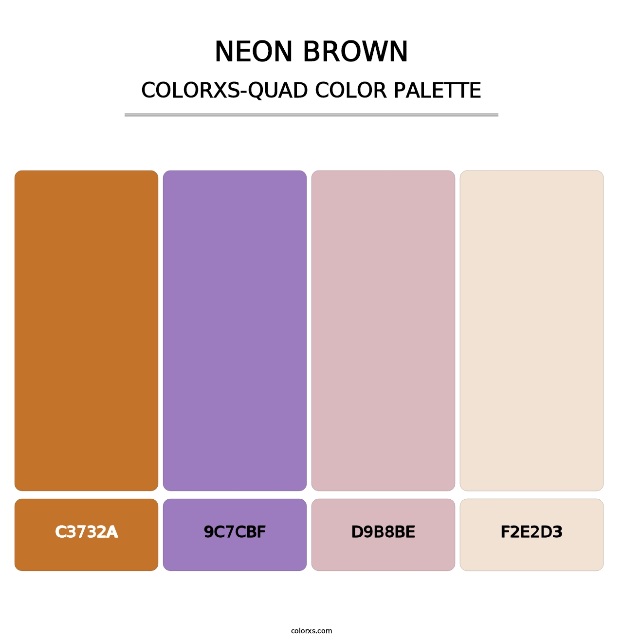 Neon Brown - Colorxs Quad Palette