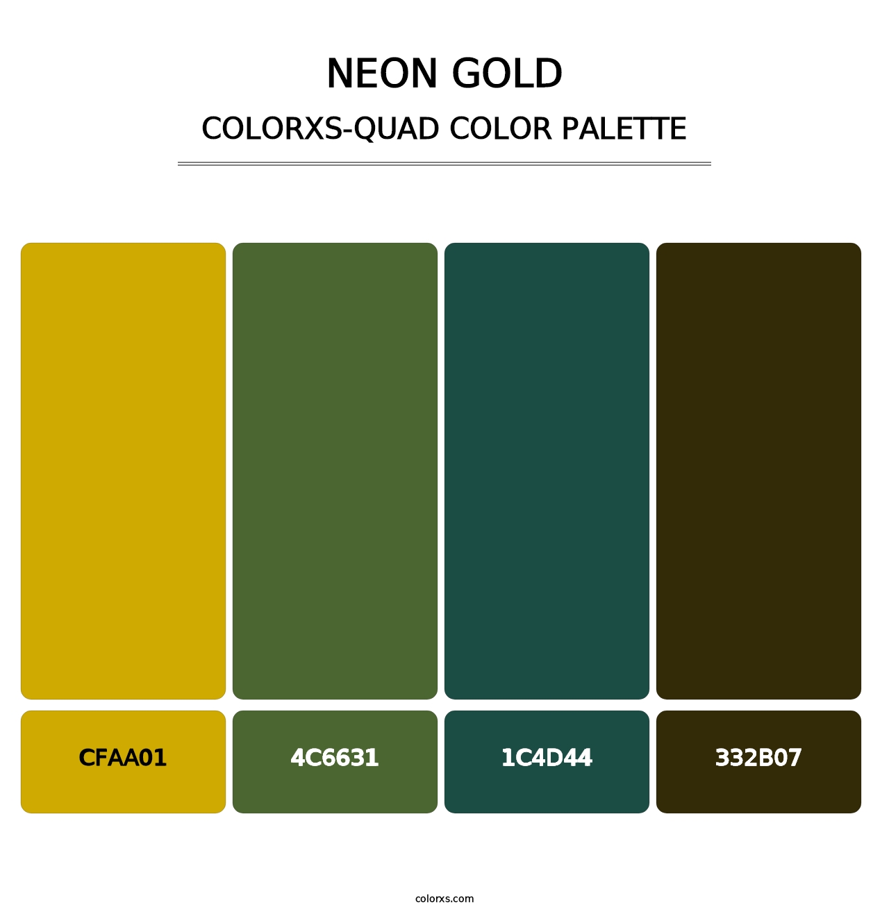 Neon Gold - Colorxs Quad Palette