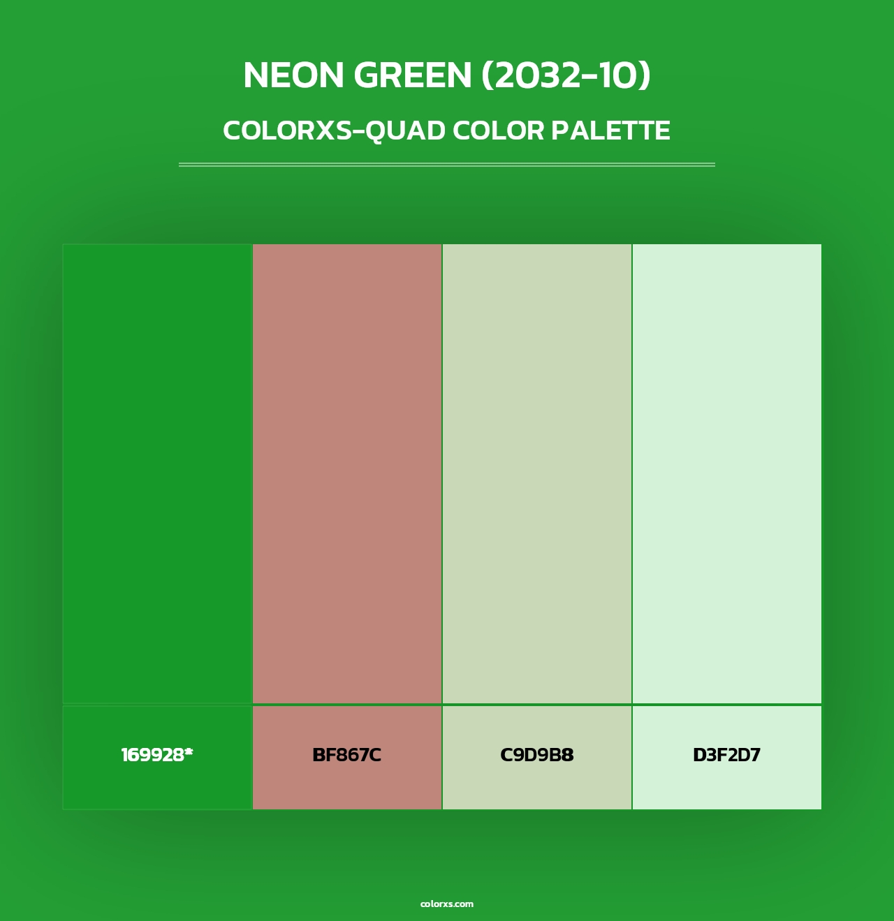 Neon Green (2032-10) - Colorxs Quad Palette