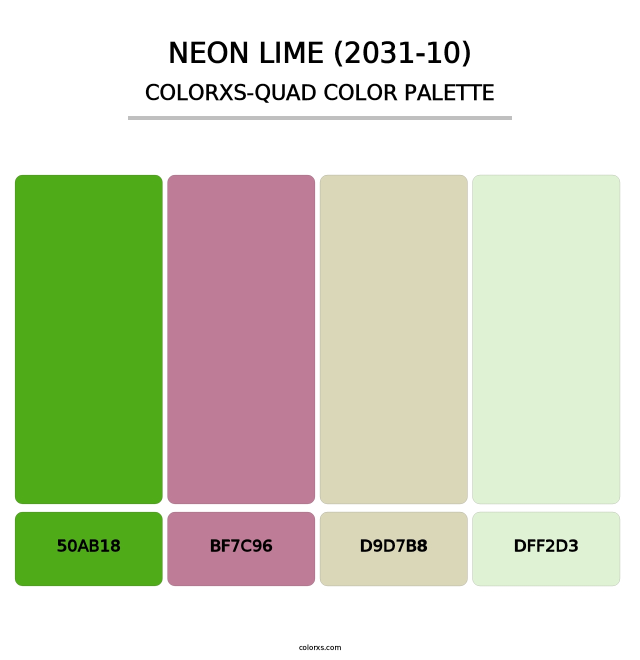 Neon Lime (2031-10) - Colorxs Quad Palette