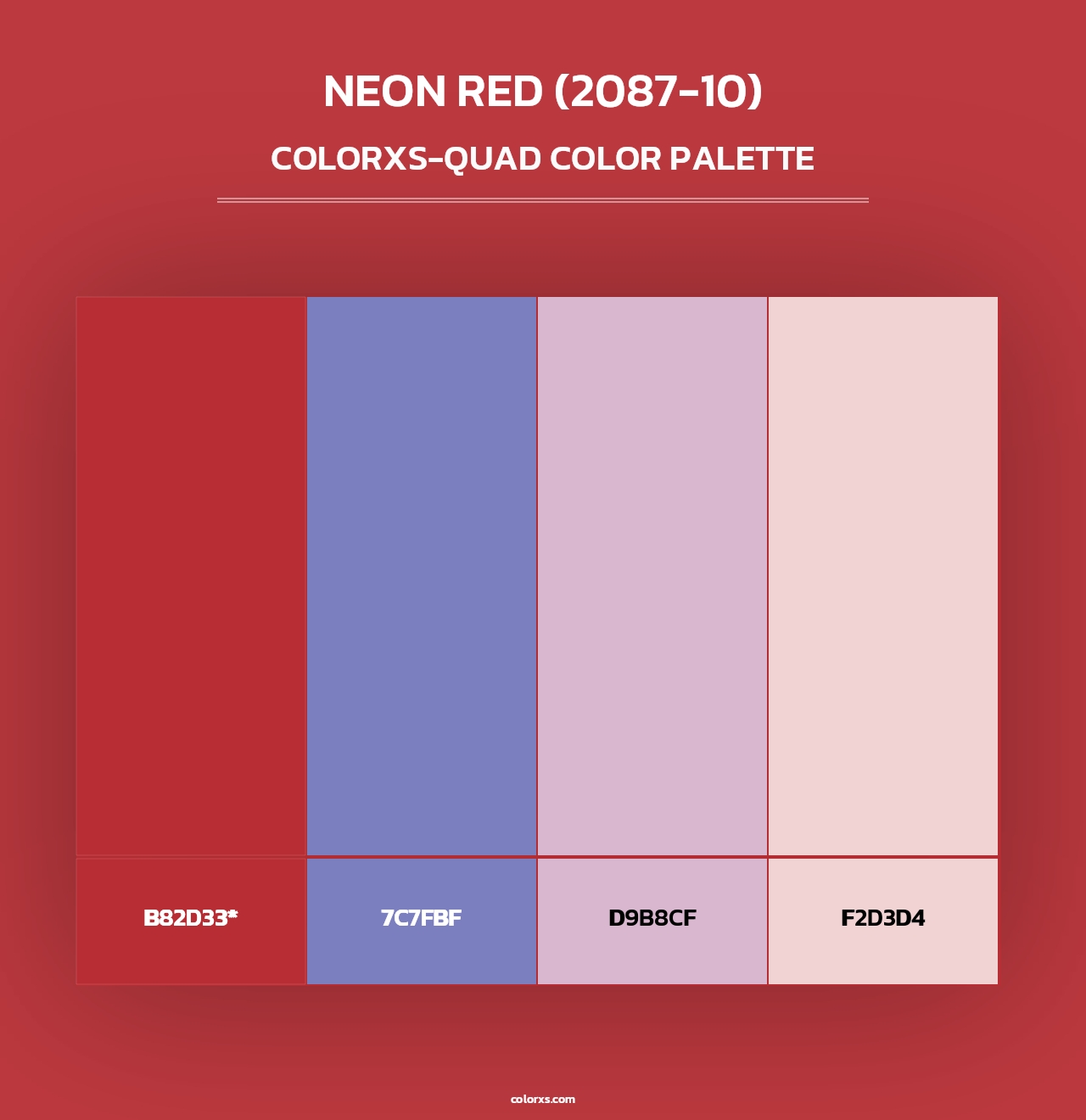 Neon Red (2087-10) - Colorxs Quad Palette