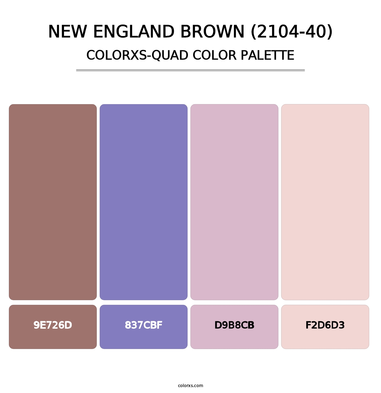 New England Brown (2104-40) - Colorxs Quad Palette