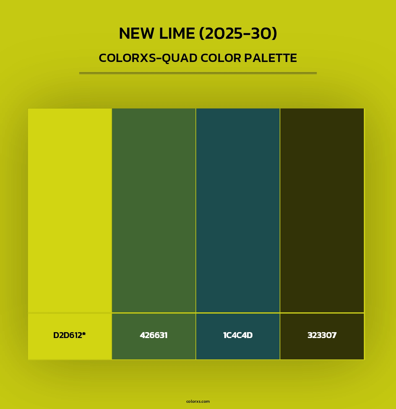 New Lime (2025-30) - Colorxs Quad Palette