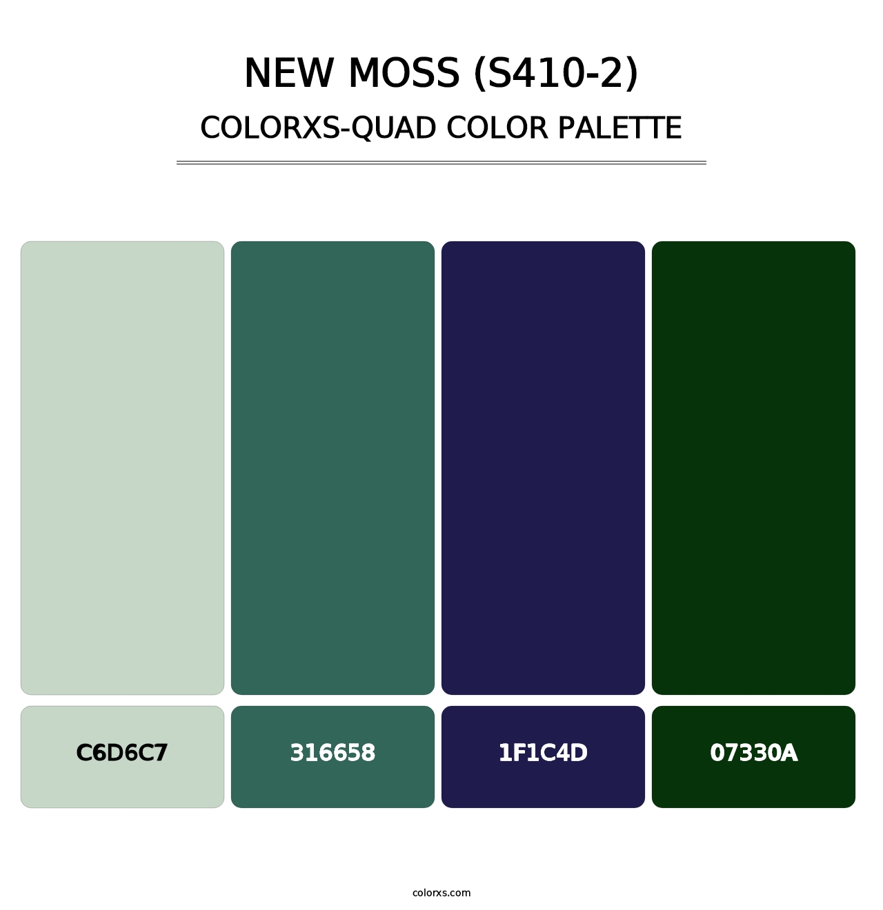 New Moss (S410-2) - Colorxs Quad Palette