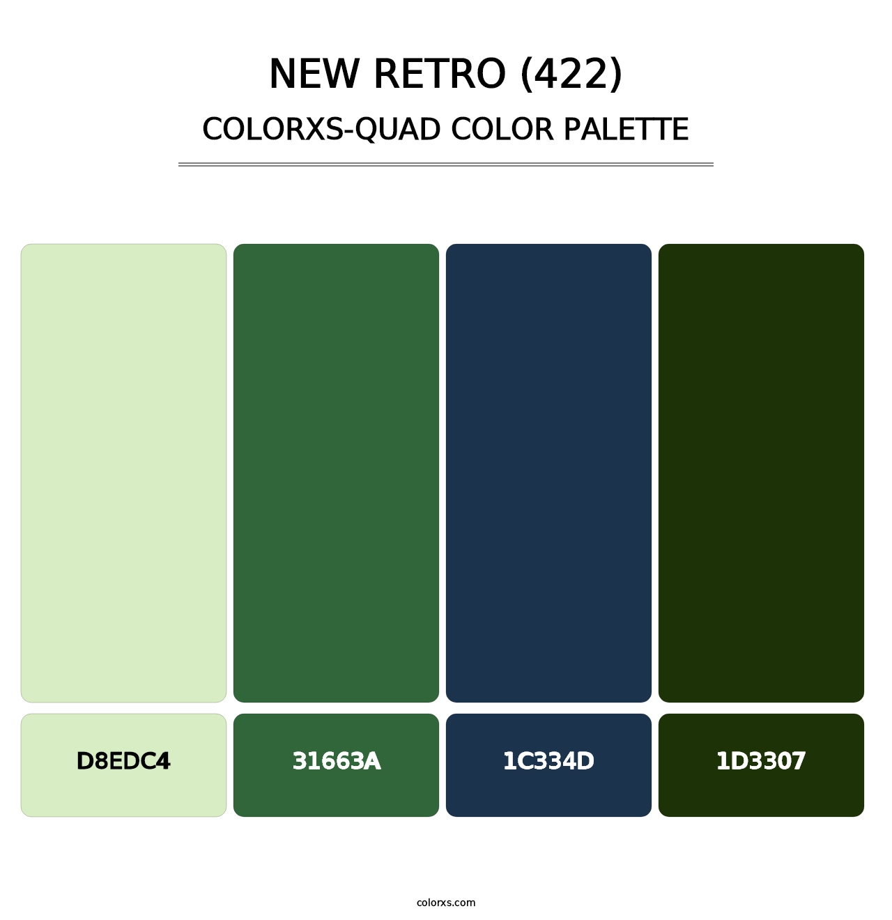 New Retro (422) - Colorxs Quad Palette