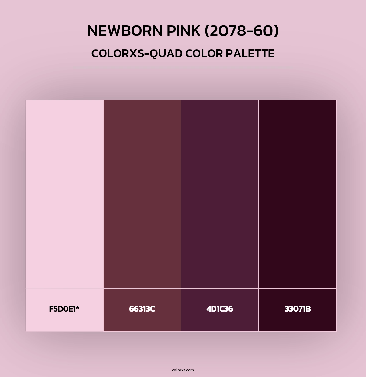 Newborn Pink (2078-60) - Colorxs Quad Palette