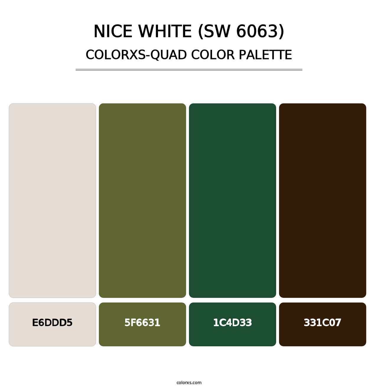 Nice White (SW 6063) - Colorxs Quad Palette