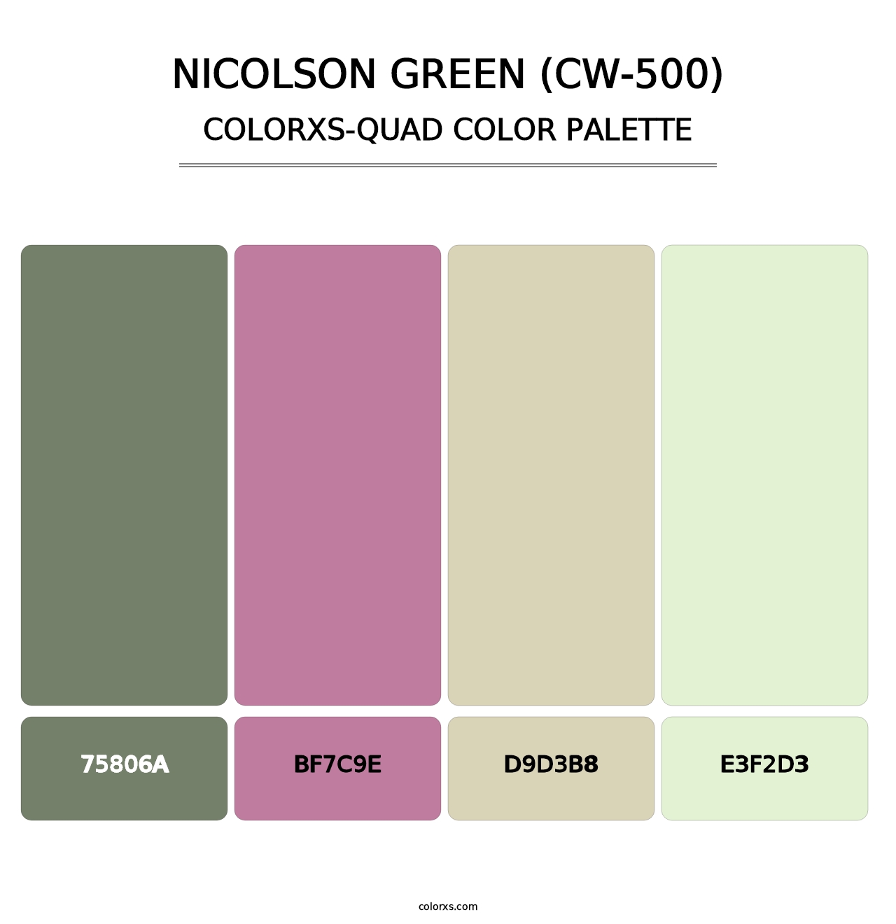 Nicolson Green (CW-500) - Colorxs Quad Palette