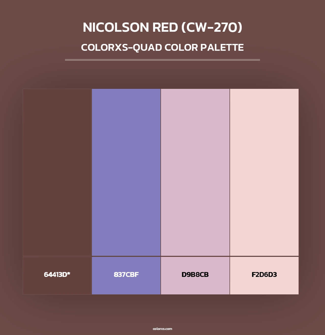 Nicolson Red (CW-270) - Colorxs Quad Palette
