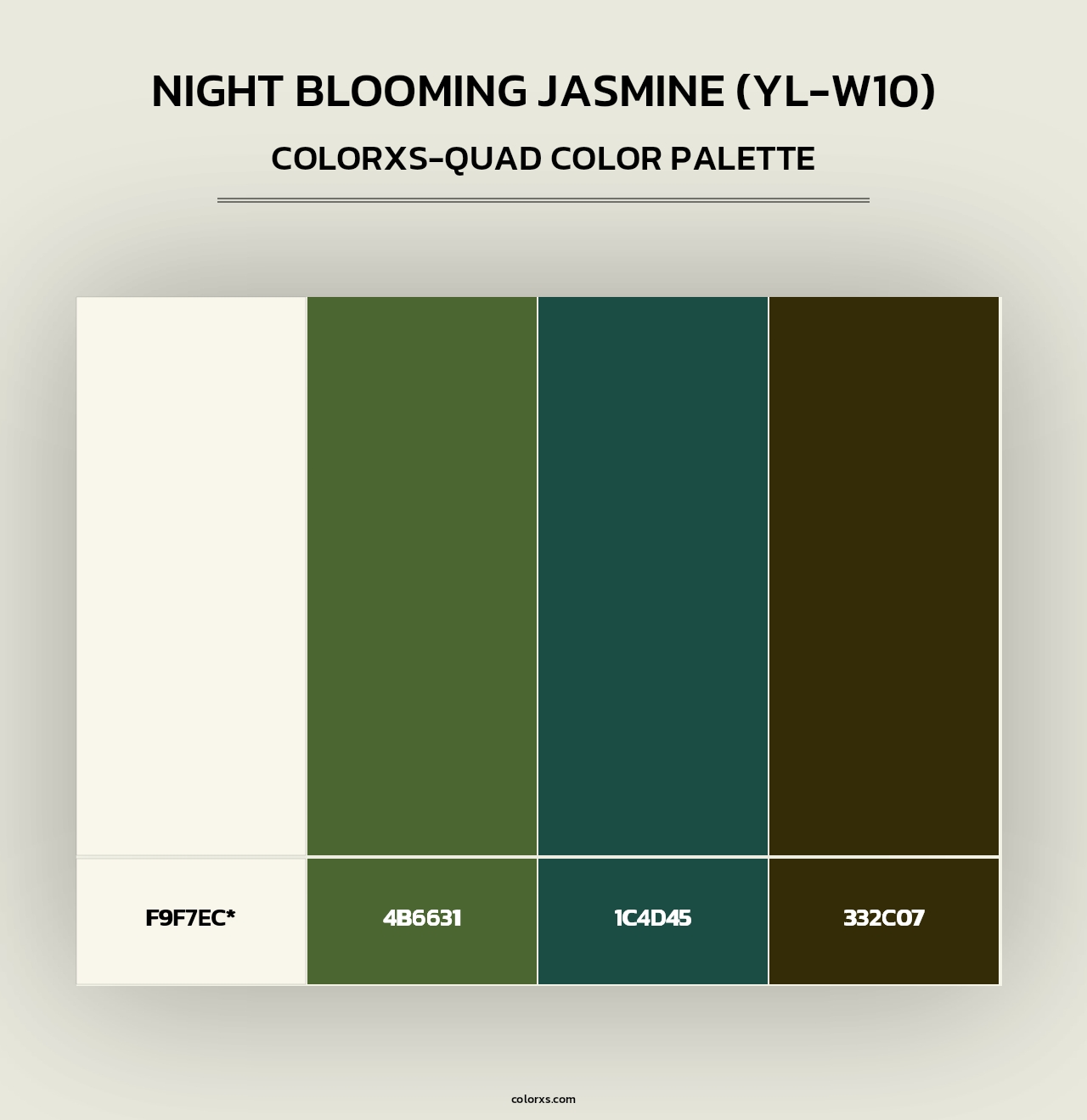 Night Blooming Jasmine (YL-W10) - Colorxs Quad Palette