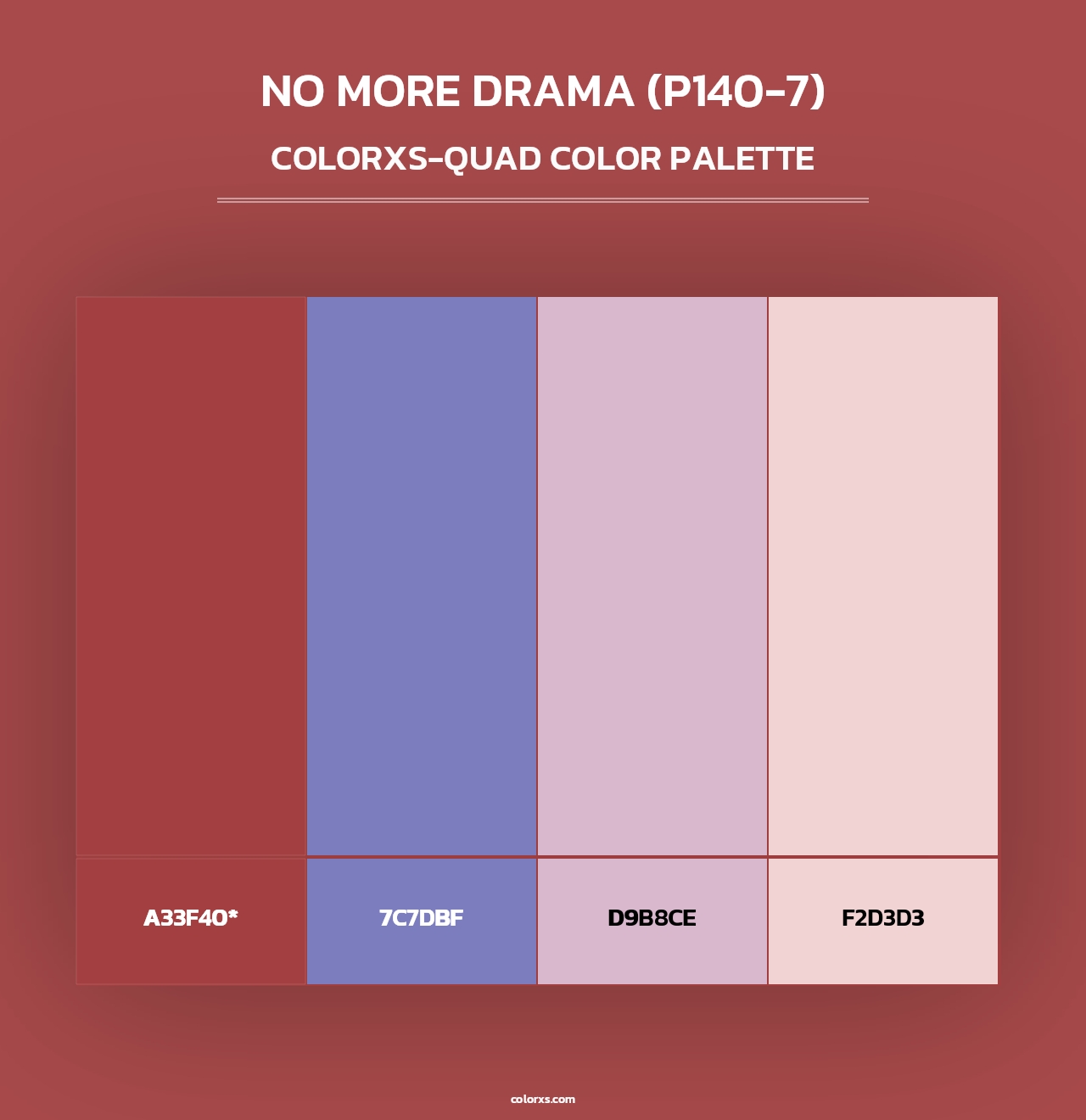 No More Drama (P140-7) - Colorxs Quad Palette