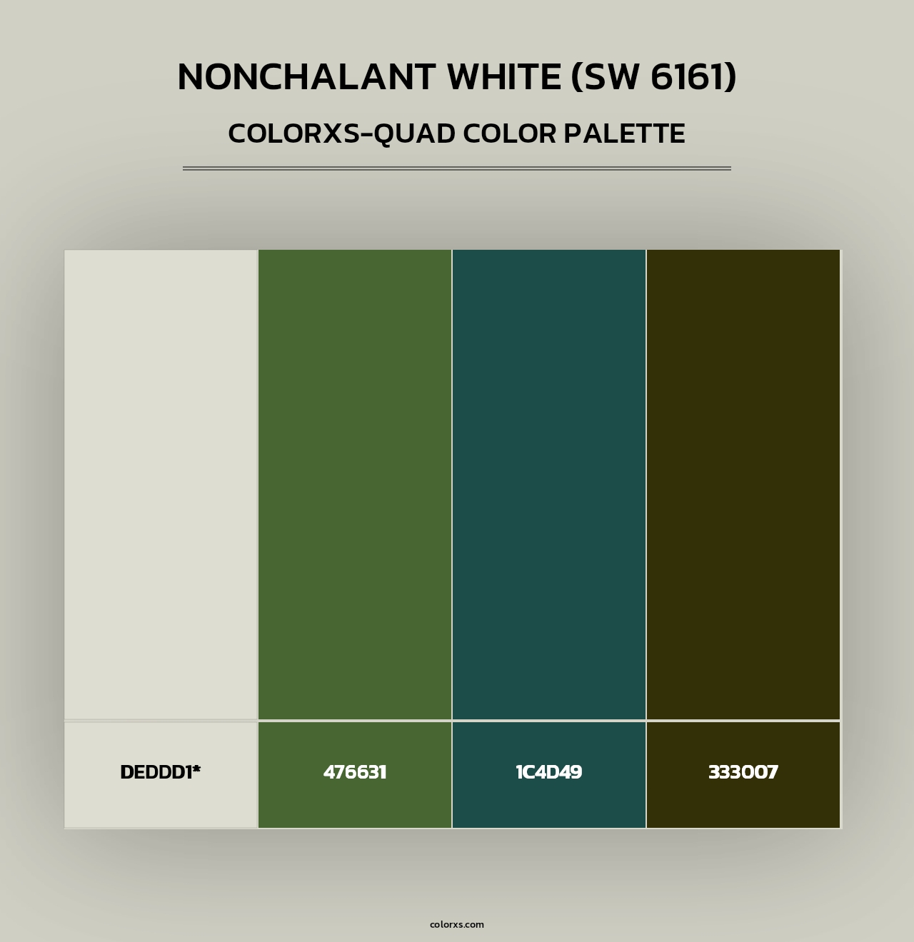 Nonchalant White (SW 6161) - Colorxs Quad Palette