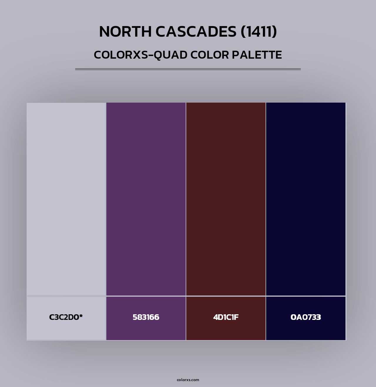 North Cascades (1411) - Colorxs Quad Palette