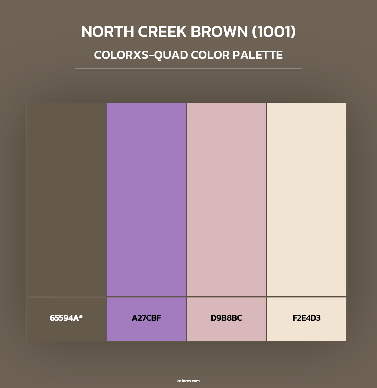 North Creek Brown (1001) - Colorxs Quad Palette