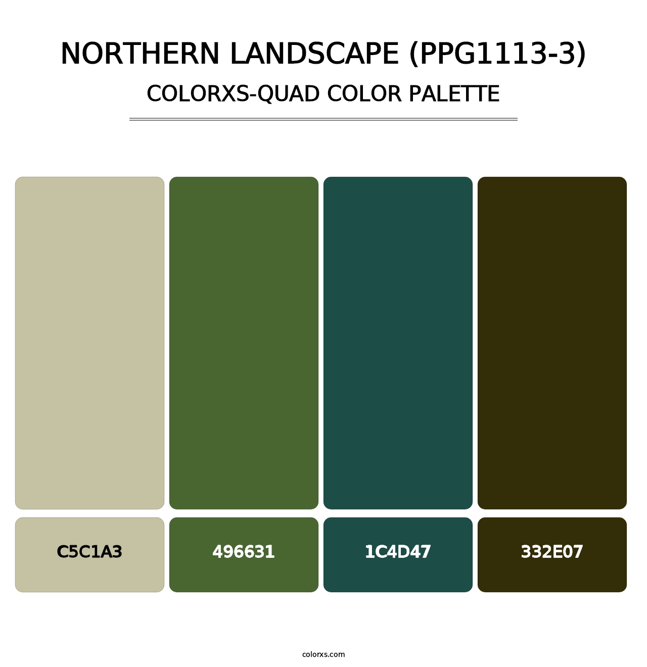 Northern Landscape (PPG1113-3) - Colorxs Quad Palette