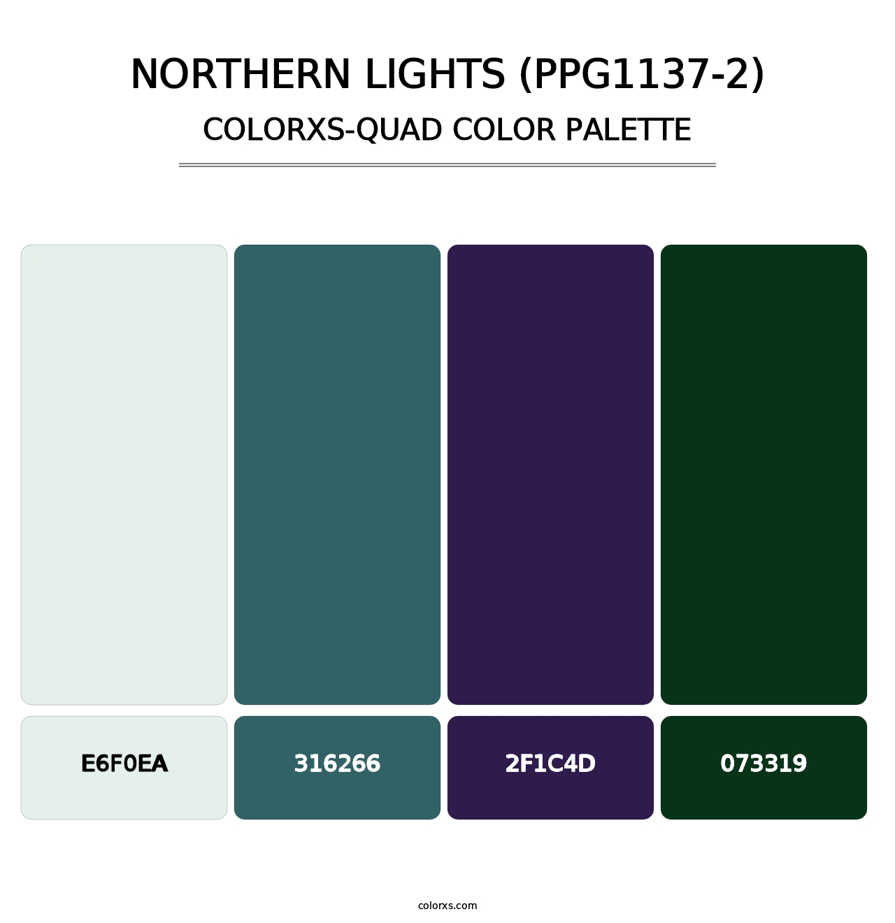 Northern Lights (PPG1137-2) - Colorxs Quad Palette