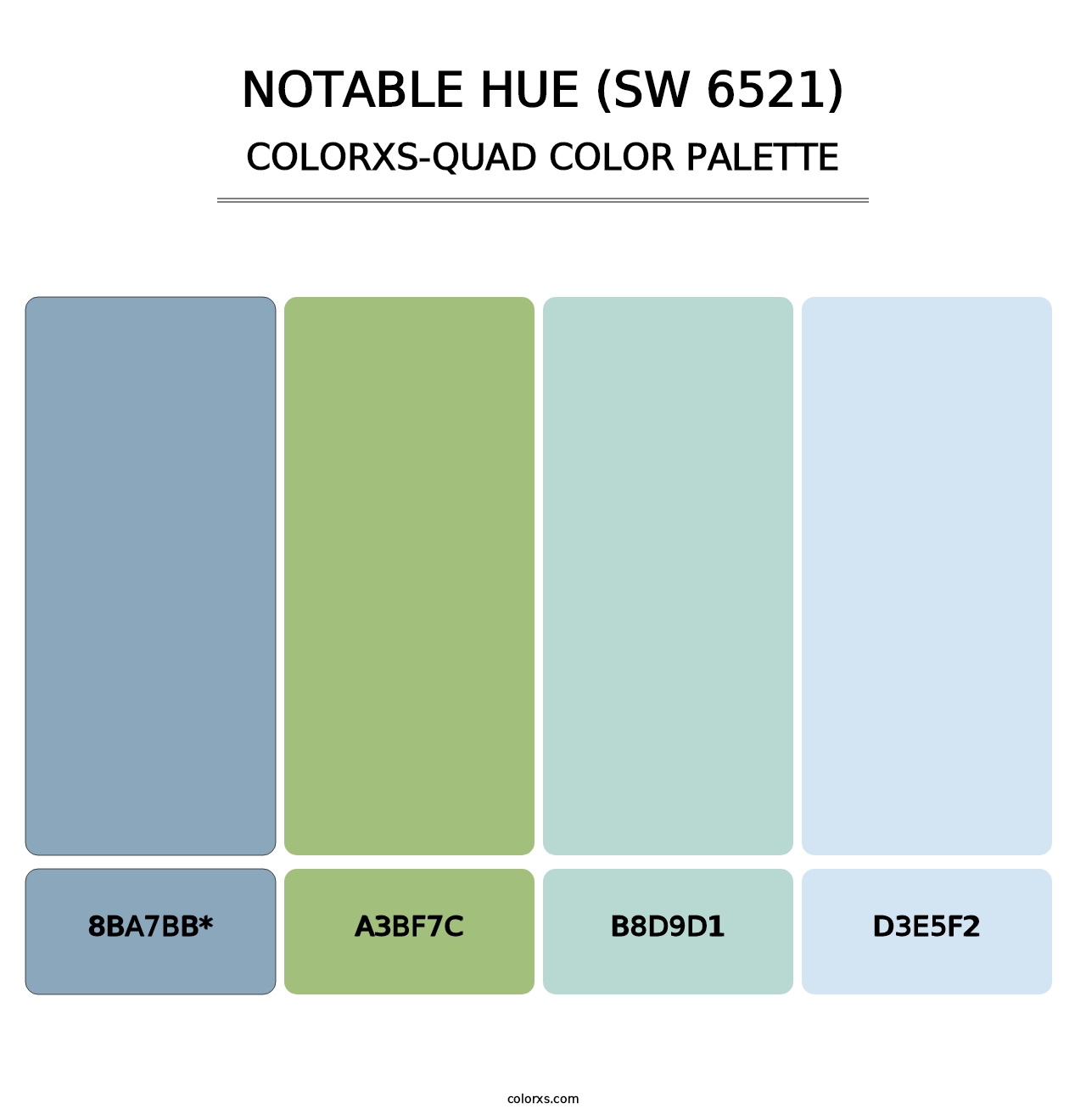 Notable Hue (SW 6521) - Colorxs Quad Palette