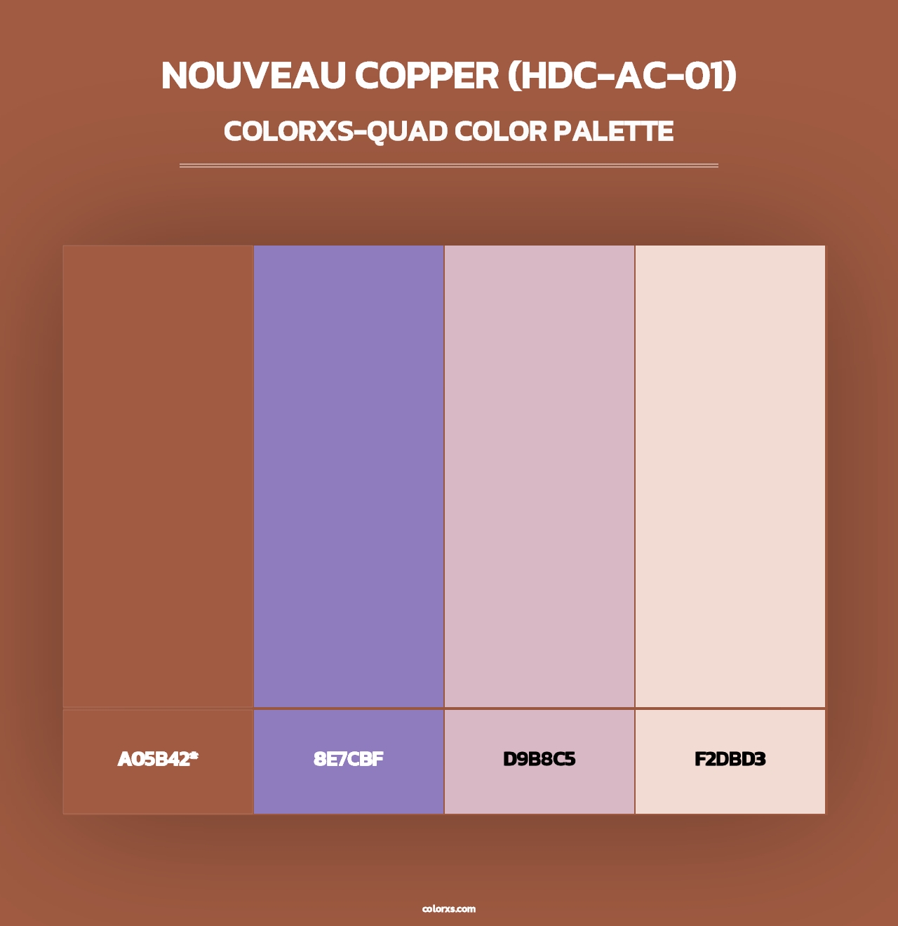 Nouveau Copper (HDC-AC-01) - Colorxs Quad Palette