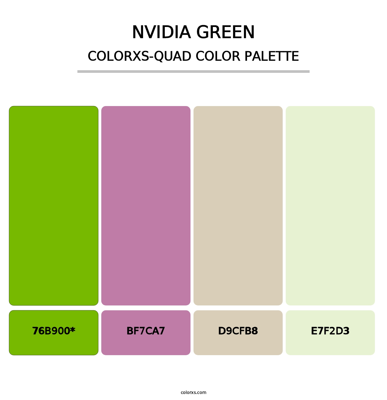 Nvidia Green - Colorxs Quad Palette