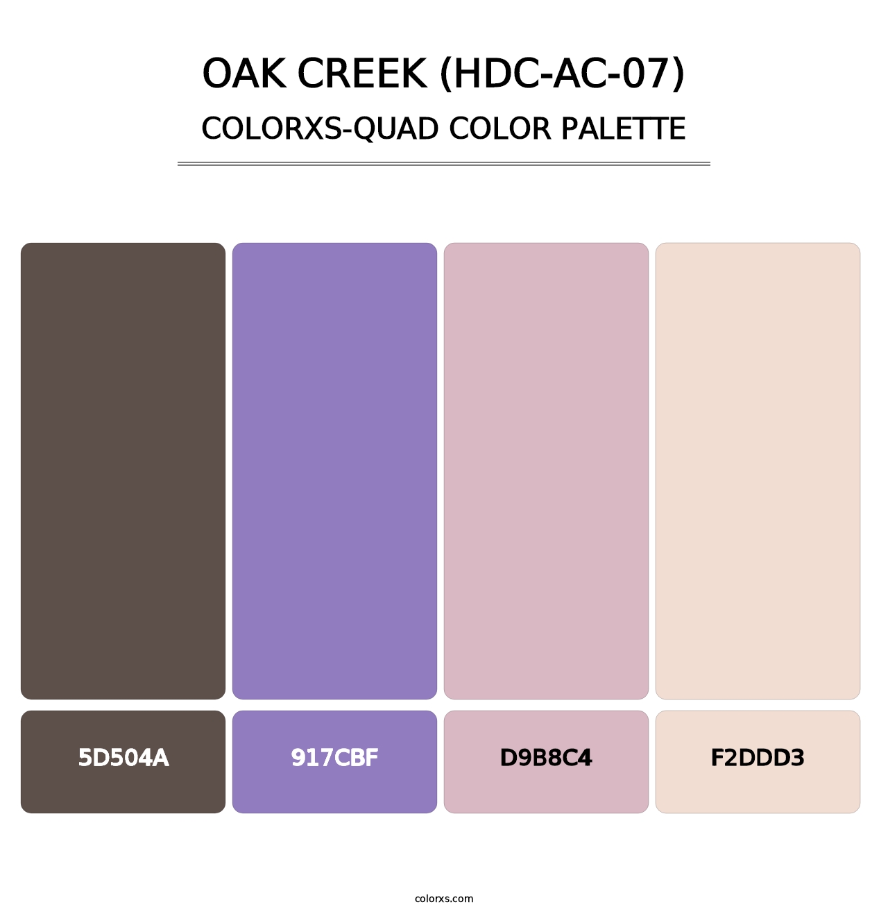 Oak Creek (HDC-AC-07) - Colorxs Quad Palette